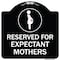 Signmission Reserved for Expectant Mothers W/ Graphic Heavy-Gauge Aluminum Sign, 18" L, 18" H, BW-1818-23202 A-DES-BW-1818-23202 - alternate 1